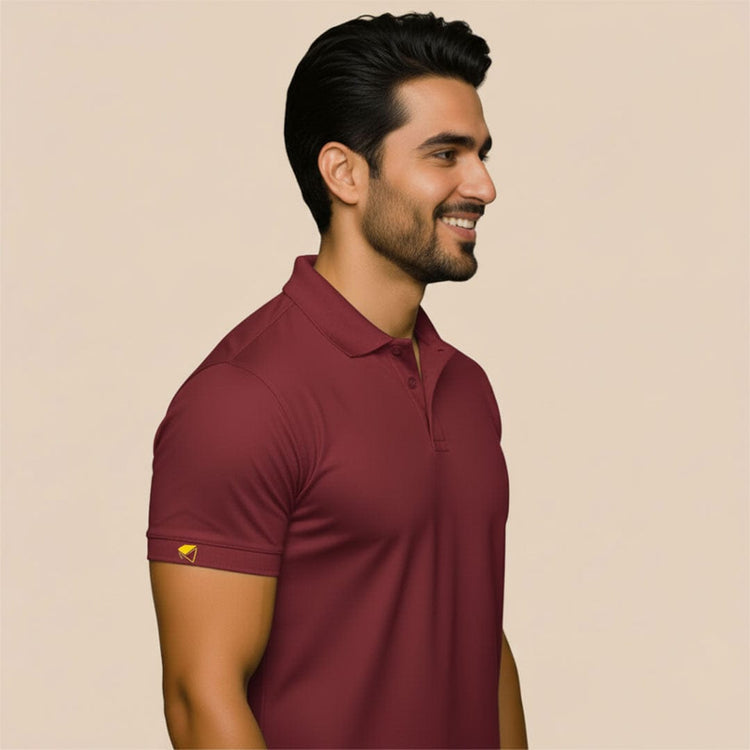 Maroon Collar Polo T-Shirt– Customfy